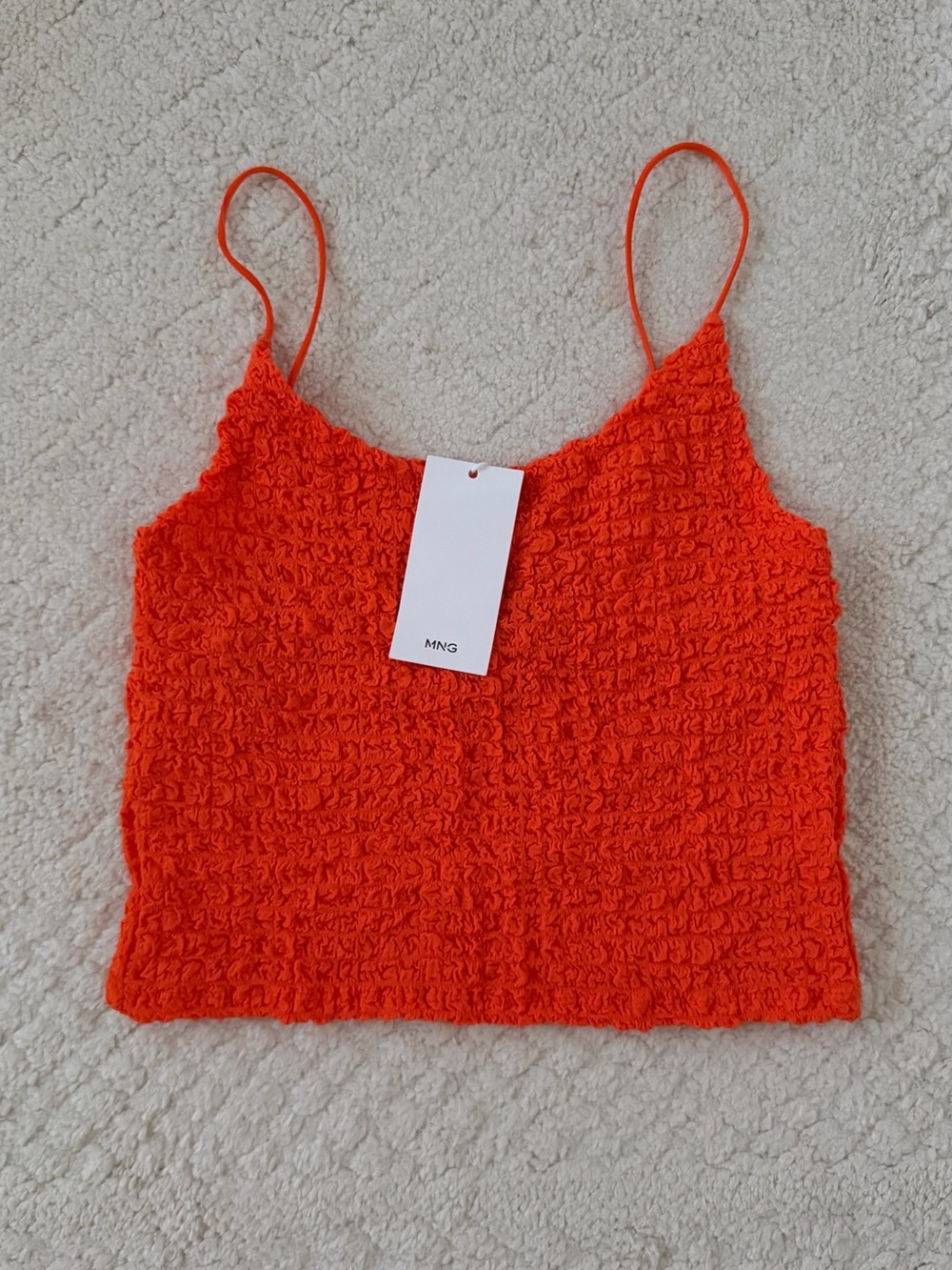 NWT Mango Textured Crop Top